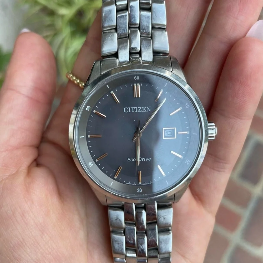 Citizen Eco-Drive silver Addyson men's watch with 40mm case